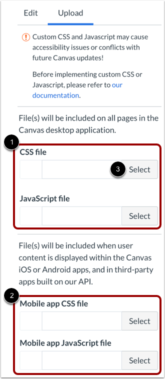 上传自定义 CSS/JavaScript 文件